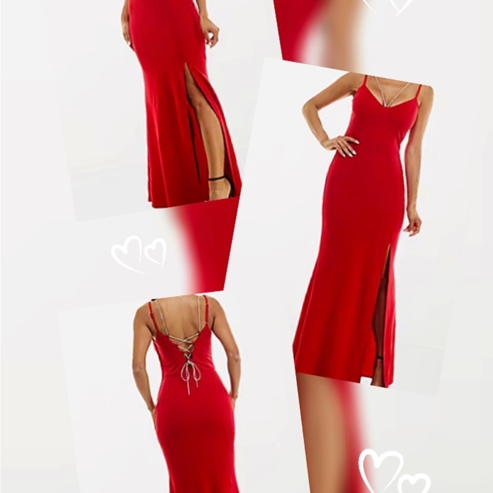 ❤️ NWT Trixxi Red Rhinestone Bodycon Dress – Size 3 – Glam Formal Look!